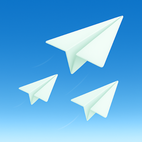 Aviões de papel do WhatsApp